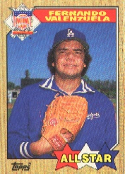 1987 Topps Baseball Cards      604     Fernando Valenzuela AS